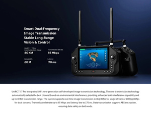 Siyi UniRC 7 y 7 <span class=keywords><strong>Pro</strong></span>, Estación de Control Terrestre Portátil de Doble Banda 2.4G/5G con Android 13, Control Remoto Inteligente con Certificación CE, <span class=keywords><strong>FCC</strong></span> y RoHS para Drones FPV - Product Image 3