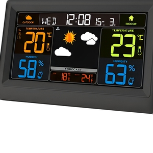 Stazione <span class=keywords><strong>Meteo</strong></span> Digitale WiFi Tuya Smart con Termometro Igrometro Interno/Esterno e Sensore Wireless per Monitoraggio e Controllo Remoto tramite App - Product Image 5