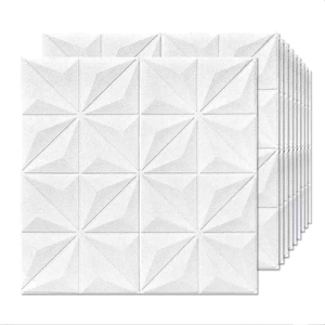 Mô hình gạch trắng 3D bọt giấy tường PE với bảng trang trí phòng ngủ - Product Image 6