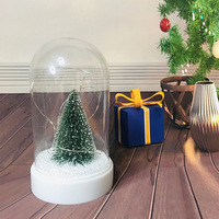 Weihnachts baum LED Nachtlicht Desktop Ornament mit Glas abdeckung Festliche Dekoration Weihnachts geschenke Neujahrs Weihnachts baum