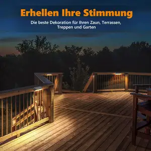 Solar Zaun Lichter Outdoor Warmweiß RGB Outdoor IP65 Wasserdichte LED Weihnachts beleuchtung für Garten dekor