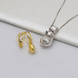 Pendentif en argent S925 représentant un cochon du zodiaque pour femmes, accessoire de mode DIY, perles lâches de 8 à 10 mm, sans trou, cage à perles vide, modèle 827 - Product Image 2