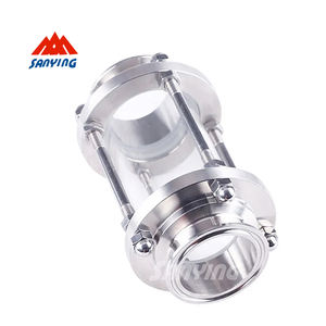 SS <span class=keywords><strong>Tri</strong></span> Clover 1.5 2 3 4 pouces Tubulaire Inline Sight Glass Sightglass Avec Pinces Joint Kit - Product Image 2