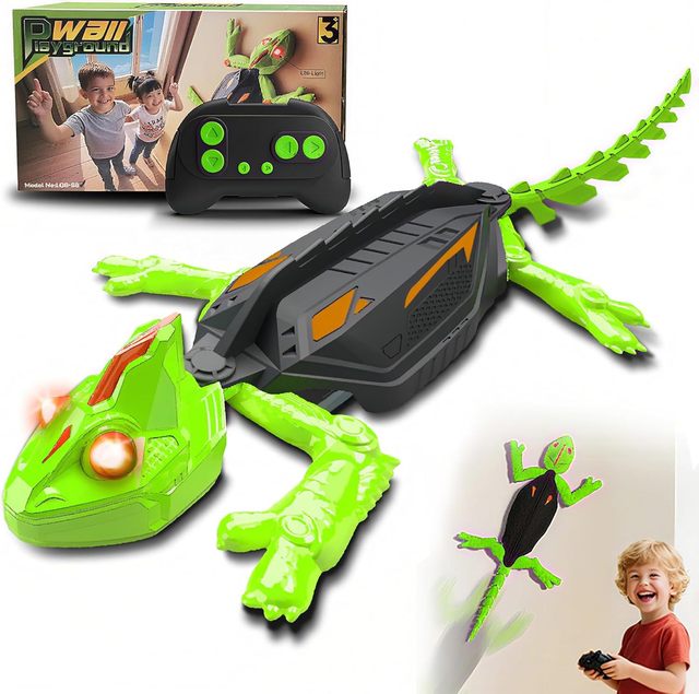 Hot-selling Novelty Toy: Rechargeable Wall-climbing Gecko Toy with Lights, Bionic Crawling Insect Prank Toy, Children's Toy Gift