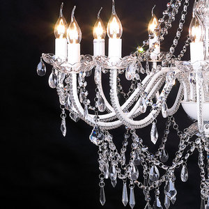 Lustre blanc pour salon, décoration intérieure, lampe moderne en acrylique, lustres en cristal de luxe pour l'intérieur - Product Image 3