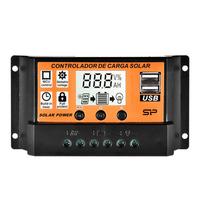 Contrôleur de charge solaire MPPT 12V 24V 10A 20A 30A 40A 50A Contrôleur solaire Régulateur de batterie de panneau solaire Double USB 5V Affichage LCD