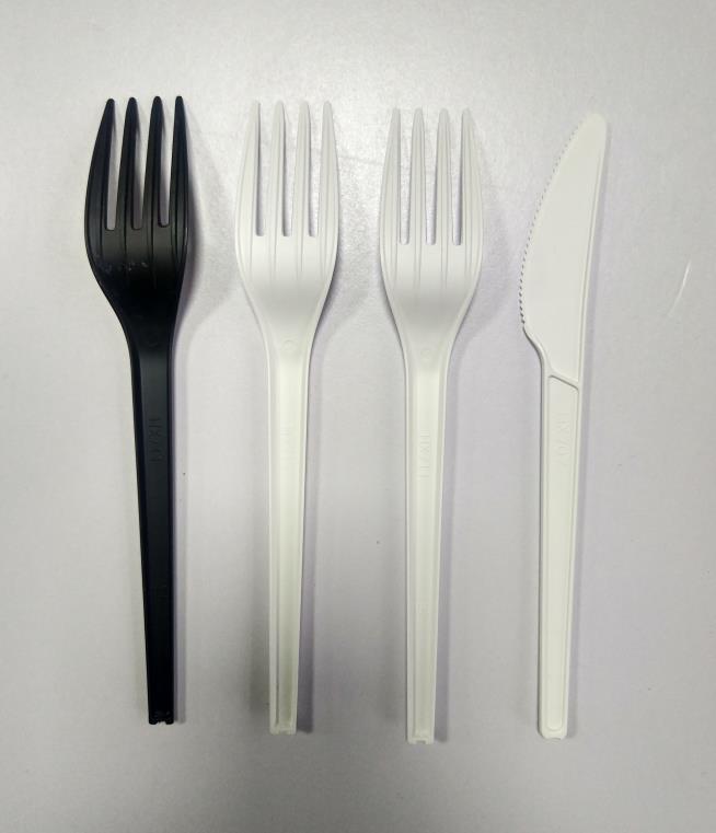 TOMATO TM-D003 Disposable Biodegradable Corn Starch Cutlery Set | Eco-Friendly Forks, Spoons, Knives