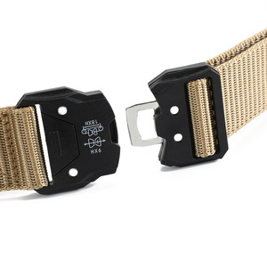 Cinturón Elástico Tejido para Hombre, Color Caqui, Hebilla de Cierre Automático, Tela de Poliéster, para Ropa de Trabajo y Uso en Exteriores - Product Image 4