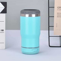 Gobelet isotherme en acier inoxydable 304 avec haut-parleur Bluetooth intégré, double paroi sous vide, portable, pour voiture, 6-12 heures