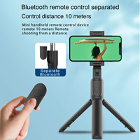 Tripod berdiri Mini panjang 101cm, baru murah, rana jarak jauh, pemegang ponsel bisa dilipat, tongkat Tripod swafoto Streaming langsung