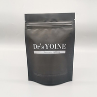 Sacs en mylar noir mat en aluminium Stand Up Pouch Ziplock Candy Snack Food Bag With Clear Window