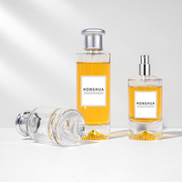 Vente en gros de flacons de parfum en verre cylindriques transparents 30ml 50ml 100ml, flacons vides rechargeables avec boîtes cadeaux pour les voyages