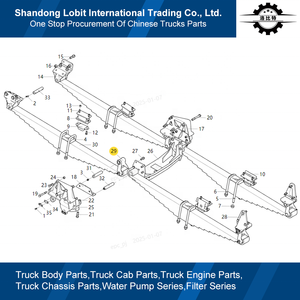Pièces de rechange pour suspension avant de camion à benne basculante Sinotruk HOWO 371 8x4, bras de suspension à ressort à lames, patte de levage WG9725529034 - Product Image 5