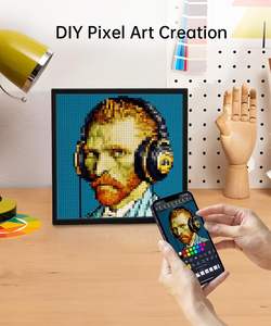 <span class=keywords><strong>Divoom</strong></span>-Pantalla de panel LED digital para sala de juegos, marco digital de nube de píxeles, 64X64, control por aplicación, para decoración de sala de juegos, redes sociales - Product Image 3