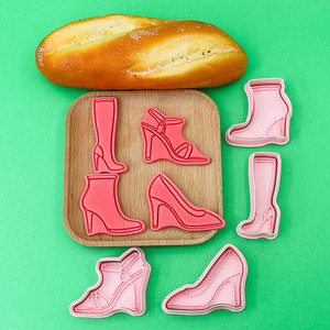 Emporte-pièces et moules 3D en plastique pour talons hauts, série dessin animé, pour pâte à modeler DIY, tampon de simulation, moule à biscuits personnalisé - Product Image 4