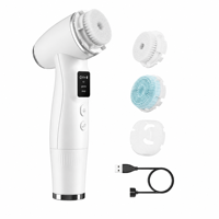 Brosse nettoyante visage portable rechargeable, moussante automatique, étanche, exfoliante pour peaux sensibles et pores profonds
