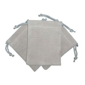 Bolsa de Terciopelo Blanca Personalizada para Joyería, Ecológica, con Cordón y Logotipo - Product Image 6