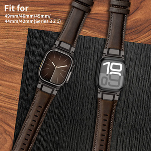 Correa de Cuero Genuino <span class=keywords><strong>Ultra</strong></span> Resistente y Duradera para Hombre, Compatible con <span class=keywords><strong>Apple</strong></span> <span class=keywords><strong>Watch</strong></span> 42/44/45/46/49 mm, Dropshipping Business Luxury Suitisbest - Product Image 5