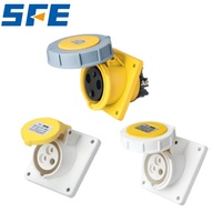 SFE SFN deuxième génération 16A 32A 63A 125A 6H 3/4/5 broches 220V-240V 380V-415V prise électrique inclinée industrielle