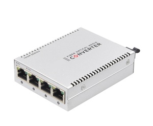 Convertidor de Medios de Fibra Óptica Monomodo de 5 Puertos 10/100M, 4 Puertos 10/100Base-TX y 1 Puerto de Enlace Ascendente de 155M con Fibra Óptica SC - Product Image 2