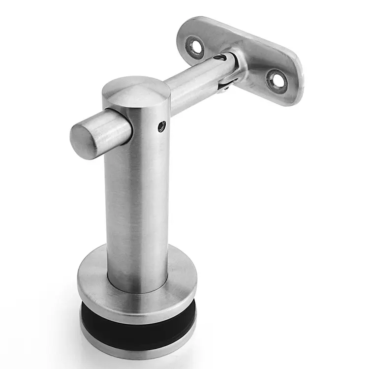 SS 304 China Manufacturing Factory Handrail Bracket With Flat Round Saddle And Adjustable Height And Angle
