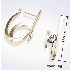 Orecchini geometrici creativi per donna, gioielli minimalisti alla moda - Product Image 2