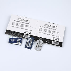 Оптовые лезвия для бритв с индивидуальным брендированием, лезвия из нержавеющей стали, двусторонние лезвия для бритья в парикмахерских - Product Image 5