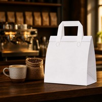 Sac isotherme non tissé personnalisé avec logo, sac à emporter jetable pour la livraison de café, imperméable, écologique, 4-20L