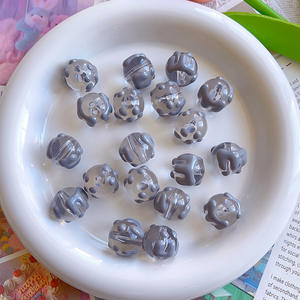 New Transparent Color Hand-painted Beads DIY Mobile <b>Phone</b> Chain Beaded Cute Summer <b>Small</b> Fresh Acrylic Beads - Product Image 5