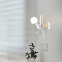 Applique Murale LED Minimaliste de Luxe à Culot E27, Éclairage d'Ambiance Créatif, Corps en Fer pour Salon, Chambre, Hôtel, Couloir, Hall