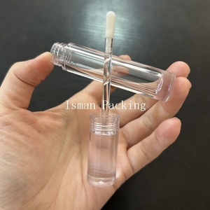 ISMAN ขายส่งหลอดลิปกลอสใสทรงกลมขนาด 4 มล. พร้อมหัวแปรงขนาดใหญ่ บรรจุภัณฑ์ลิปกลอสเปล่า ขวดคริสตัลพิมพ์โลโก้ได้ - Product Image 6