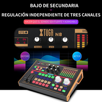 Kit de microphone d'enregistrement musical USB BT N8 48V avec carte son et mixeur audio avec fonction d'annulation du bruit pour studio de podcast