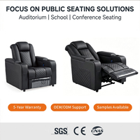 Venta al por mayor de muebles modernos para teatros comerciales, sofás de cine eléctricos individuales, asientos de cine plegables de cuero VIP