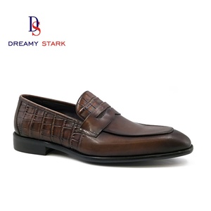 Chaussures habillées de luxe pour hommes, en cuir italien de haute qualité, faites à la main, avec motif animal en relief, design unique, durables, confortables, style Oxford, à enfiler. - Product Image 1