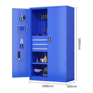 Armoire à outils en acier à deux portes battantes Masyounger MY-TC-13, robuste, étagères réglables, équipement de rangement pour atelier, <span class=keywords><strong>garage</strong></span>, coffre - Product Image 5