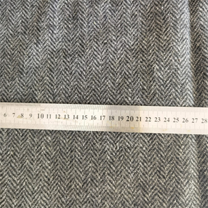 Kiểm tra duy nhất hai mặt dày 520gsm trọng lượng nặng 100% len worsted Áo khoác mùa đông xương cá tự nhiên màu sắc đồng bằng <span class=keywords><strong>suiting</strong></span> Vải len - Product Image 3