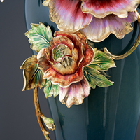 RORO autre décoration de maison OEM ODM service moderne luxe maison décorative émail grande fleur vase en céramique pour la maison hôtel restaurant