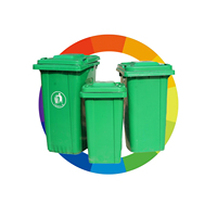 Poubelle mobile extérieure 50L 100/120/240/360/660/1100 litres en HDPE, grande poubelle en plastique, bac à déchets pour usage public