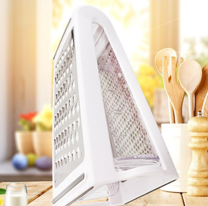 Máy xay 2 mặt Máy xay phô mai lý tưởng có hộp đựng bằng thép không gỉ cho rau củ phô mai Parmesan màu trắng - Product Image 4