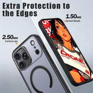 Étui magnétique transparent mat en PC pour <span class=keywords><strong>iPhone</strong></span> 18 <span class=keywords><strong>Pro</strong></span> <span class=keywords><strong>Max</strong></span>, protection antichute en acrylique - Product Image 4
