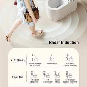 <span class=keywords><strong>Toilette</strong></span> intelligente certifiée WaterMark avec pression d'eau réglable et séchoir à air chaud pour salles de bain familiales confortables - Product Image 4