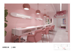 Modern tırnak salonu mobilyası kuaför tasarım masaj koltuğu ile özel tırnak salonu dolabı prim vitrinler - Product Image 5