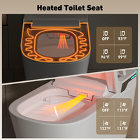 WC intelligent à poser au sol avec bidet électrique Onirap, chasse d'eau automatique, siège chauffant, WC intelligent en céramique