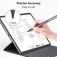 Lápiz Táctil Capacitivo Universal con Puerto de Carga Oculto Tipo C para Tabletas Android, Windows e iOS