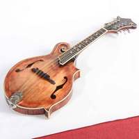 Instruments de musique mandoline de style F faits à la main en bois massif dos en érable flammé d'une seule pièce