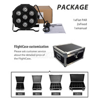 SHEHDS 7x18 silencieux Mini Par LED plat 7x18W RGBWA UV lavage lumières de scène pour DJ Disco église mariage