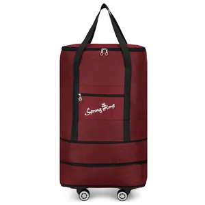 Grande Capacité Étanche Pliant Extensible Bagages Weekender Nuit Voyage d'Affaires Valise Roues Roulantes Sac Duffel