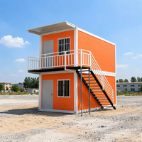 Casa Contenedor Modular Expandible Prefabricada con Estructura de Acero, con Certificado CE, Personalizable, Lista para Usar, de 2 Pisos