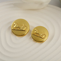 Botones de Costura Redondos de Aleación de Zinc de Alta Calidad, Accesorios de Ropa para Abrigos, Metal con Técnica de Recubrimiento de Alta Calidad