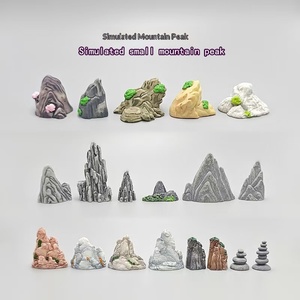 Nouvelles crêtes de rochers artificiels, pierres uniques, scène miniature, mousse, horticulture, aménagement paysager, artisanat décoratif en résine DIY - Product Image 1
